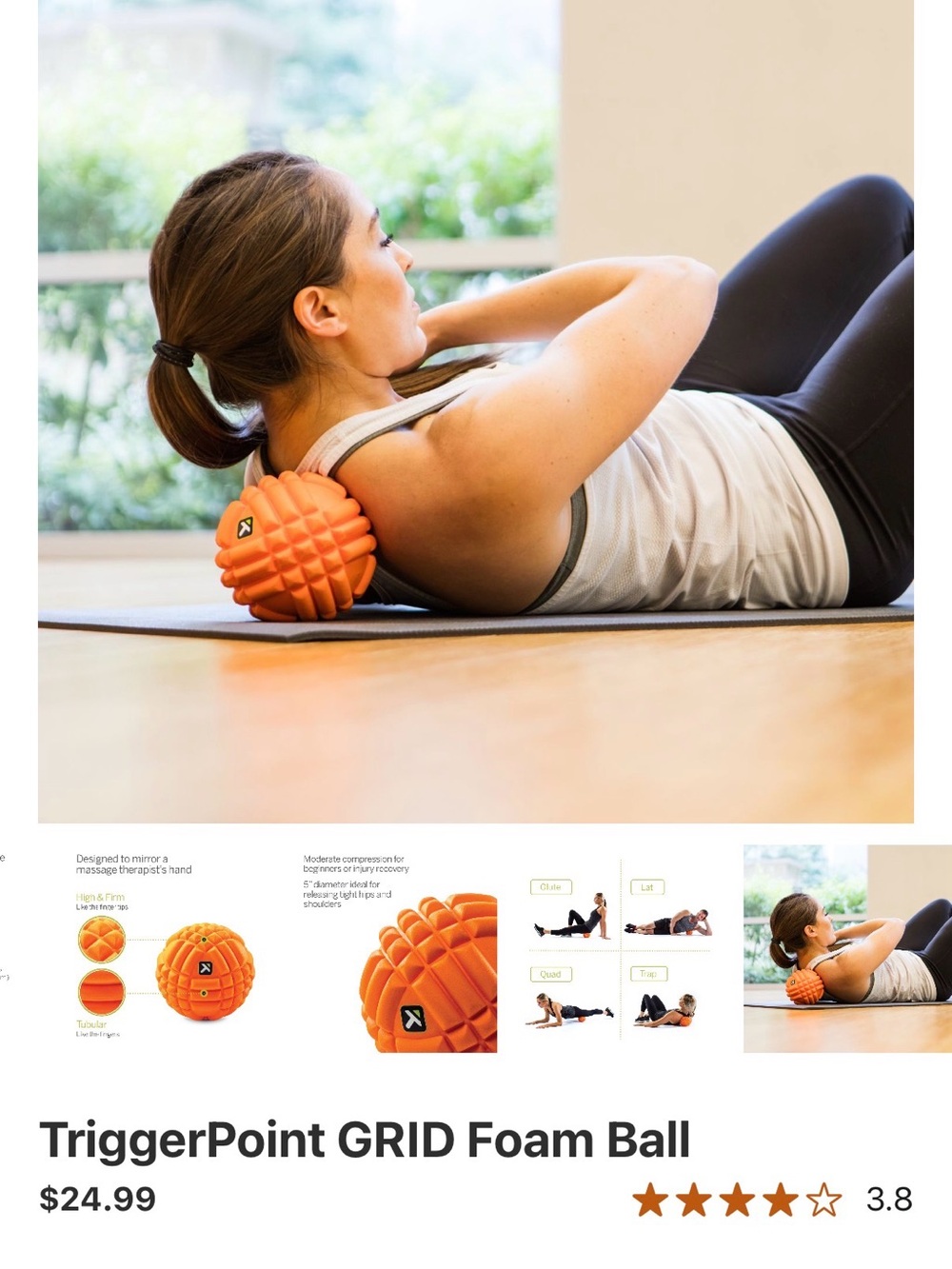 TriggerPoint GRID Foam Massage Ball - Orange